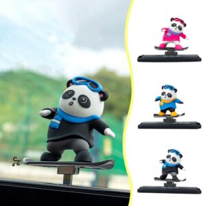 Sliding Panda Car Dashboard Toy – Cute Moving Dashboard Buddy